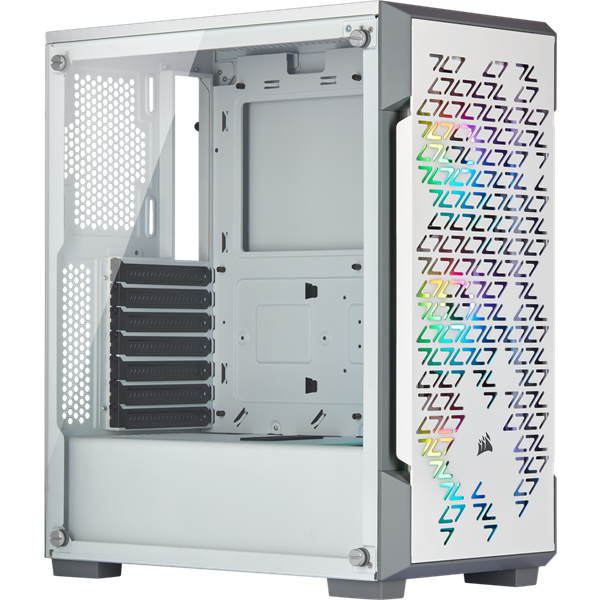 iCUE 220T RGB Airflow Tempered Glass Mid Tower Smart Case — White (CC-9011174-WW) _919KT