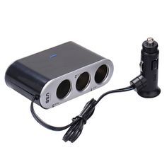Dual USB Car Charger with 3 Expansion Sockets UGREEN CD168( 40739) GK