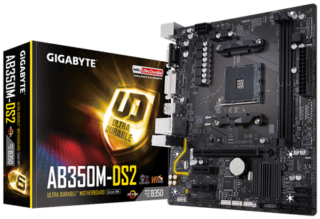 Mainboard GIGABYTE AB350M-DS2 Socket AMD Ryzen _618S