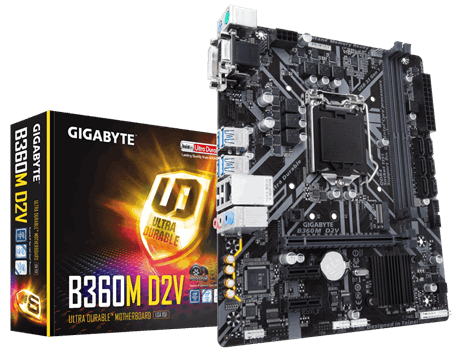 Mainboard Gigabyte B360M-D2V Socket LGA1151v2 _618S