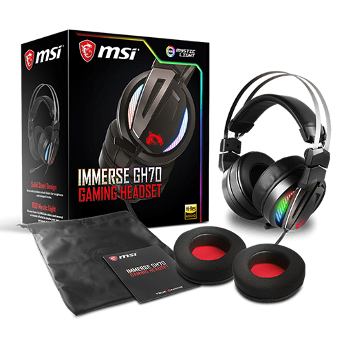 MSI Immerse GH70 RGB Gaming Headset _919KTEL