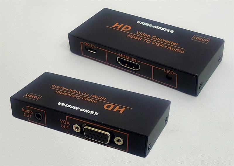 HỘP CHUYỂN HDMI -&gt; VGA + AUDIO KINGMASTER (KY-H130B) 318HP