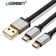 Ugreen USB to Micro USB + Mini USB Data cable 1M 40771 GK