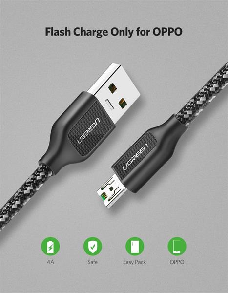 Ugreen OPPO R9 5V 4A Data&amp; Charging Cable 0.25M 50379 GK