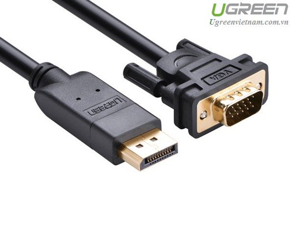 C&#225;p Chuyển Đổi Displayport to VGA D&#224;i 3M Ugreen DP105 (10236) GK