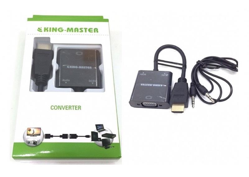 C&#193;P HDMI -&gt; VGA + AUDIO KINGMASTER (KY-H 124B) 318HP