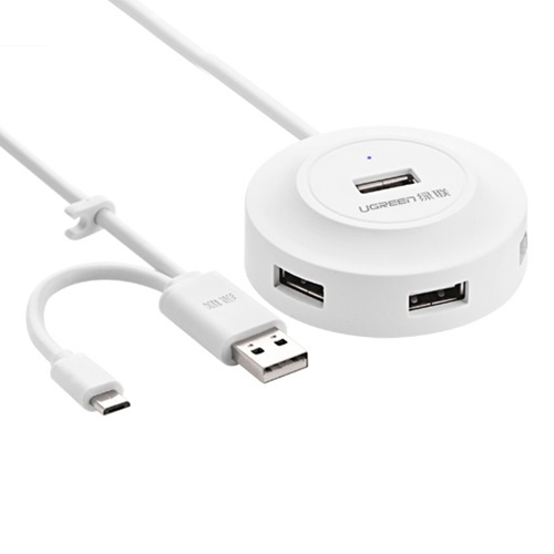 Bộ chia USB 2.0 4 cổng c&#243; OTG Ugreen 20271 HK