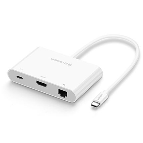 Ugreen Type C to HDMI + Ethenet+Hub 15cm 30440 GK