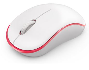 Mouse RAPOO M12 (13634) Wireless Optical Mouse_White-Red_16041WD