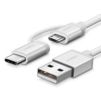 Ugreen USB-A to Micro USB + USB Type C Data cable 0.5M 30575 GK