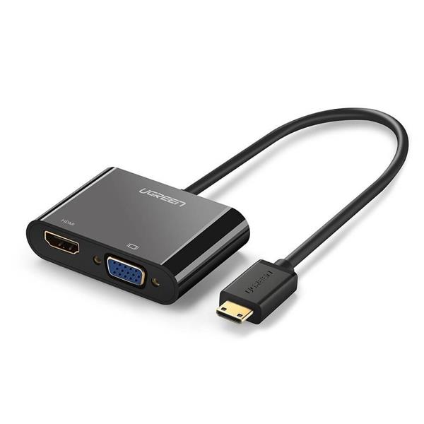 Ugreen HDMI to VGA+HDMI converter 30CM Black CM101 (40744) GK