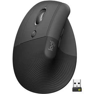 Chuột không dây công thái học Logitech Lift Vertical (910-006479) - Đen