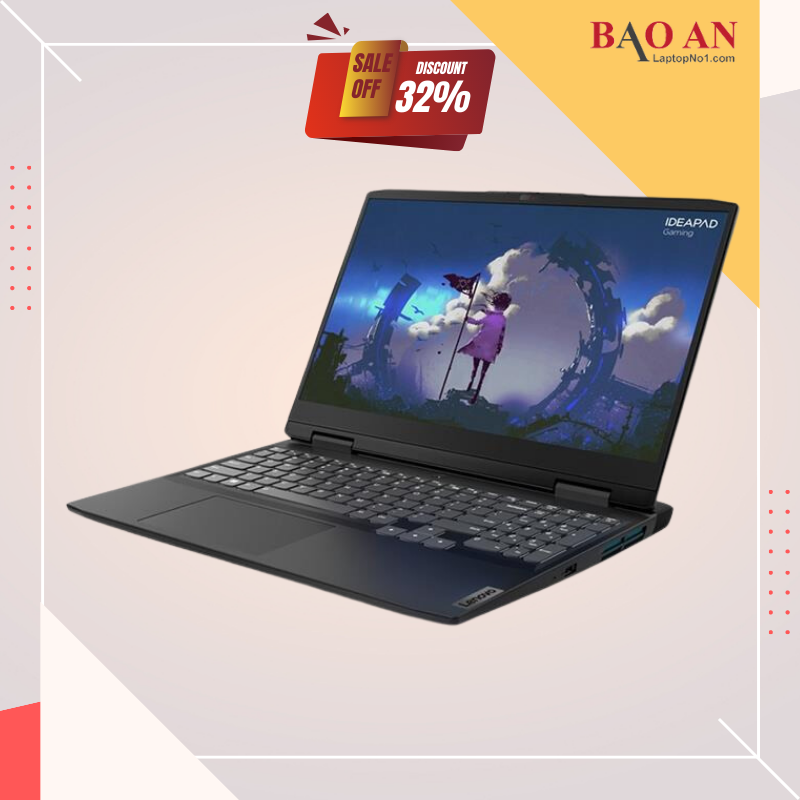 Lenovo Ideapad Gaming 3 15IAH7 (82S90088VN) | Intel&#174; Alder Lake Core™ i5 _ 12500H | 16GB | 512GB SSD PCIe | GeForce&#174; RTX 3050Ti with 4GB GDDR6 TGP 85W | 15.6 inch Full HD IPS 120Hz | Win 11 | LED KEY RGB | 0323D