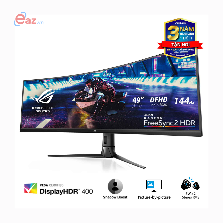 LCD Asus ROG Strix XG49VQ Curved | 49 inch 4K Ultra HD (3840 x 1080) 144Hz, FreeSync™ 2 HDR _HDMI _DisplayPort _USB 3.0 _Speakers | 1123S
