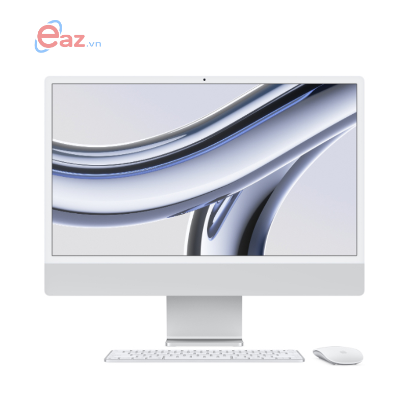 Máy tính All in One Apple iMac 24 inch M3 (MQRJ3SA/A) | Apple M3 8 Core | GPU 10 Core | 8GB | 256GB | Silver | 0624