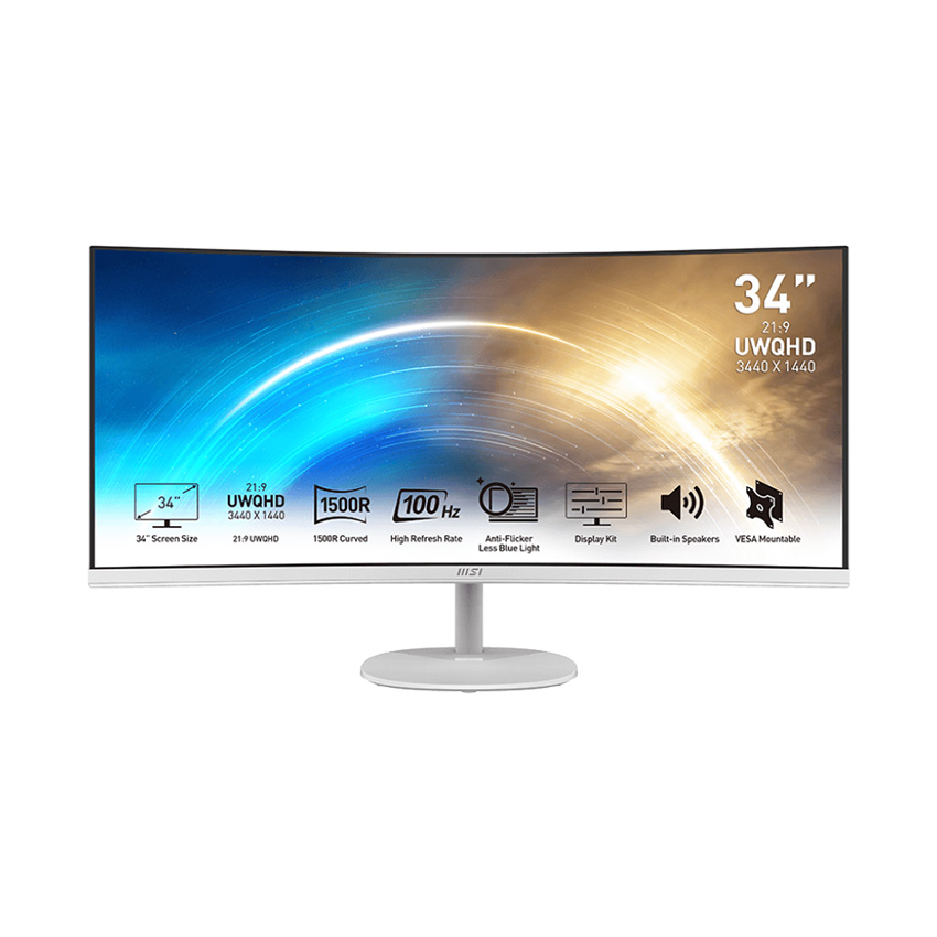 M&#224;n h&#236;nh cong MSI Pro MP341CQW 34 inch | 3440 x 1440 | VA | 100Hz | 1ms | 0425
