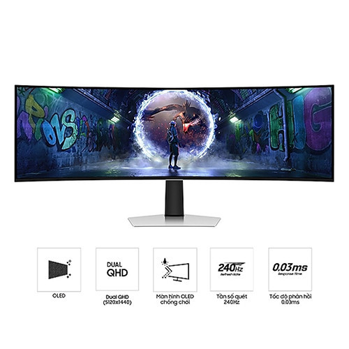 Màn hình Gaming SAMSUNG Odyssey OLED G9 G93SD LS49DG930SEXXV | 49 inch | OLED | DQHD | 240Hz | 0.03ms | Cong | 0425