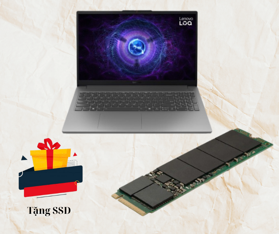 Lenovo LOQ 15IAX9E (83LK0109VN) | Intel&#174; Alder Lake Core™ i5 _ 12450HX | 8GB | 512GB SSD PCIe Gen 4 | GeForce RTX™ 3050 with 6GB GDDR6 | 15.6 inch Full HD IPS 100% sRGB 144Hz | Win 11 | LED KEY