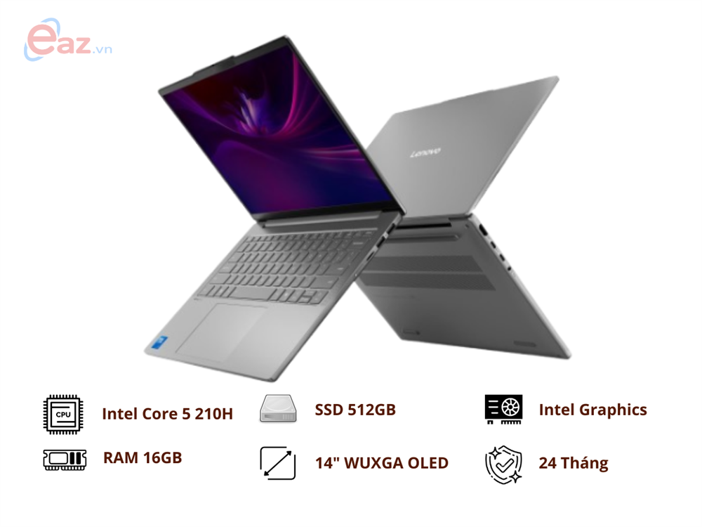 Laptop Lenovo IdeaPad Slim 5 14IRH10R (83J0006EVN) | Intel Core 5 210H | Integrated Intel Graphics | 14 inch WUXGA | 16GB | 512GB | Windows 11 Home | Xám | 0825
