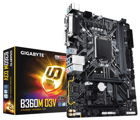 Motherboard Gigabyte B360M-D3V (rev. 1.0) | Socket  LGA1151v2 _618S