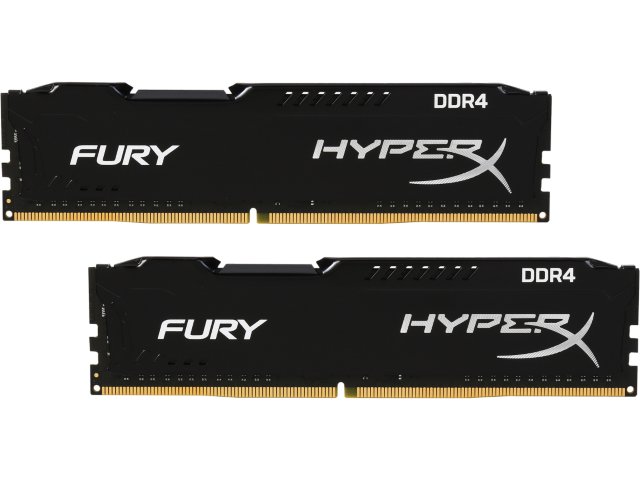 RAM PC Kingston 8GB 2400Mhz DDR4 CL15 DIMM Fury HyperX Black, KIT OF 2-HX424C15FBK2/8