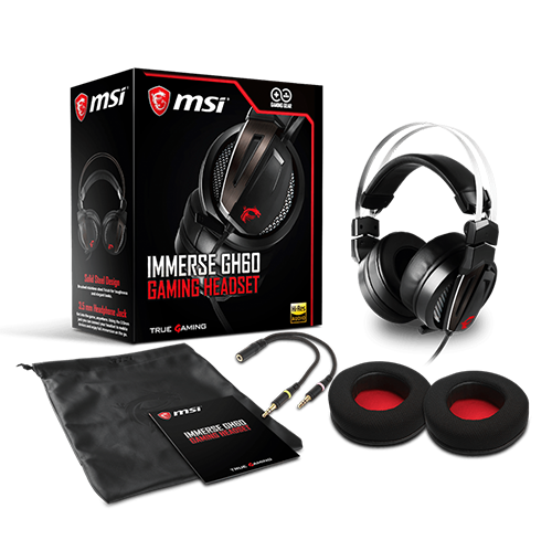 MSI Immerse GH60 Circumaural Gaming Headset _919KTEL