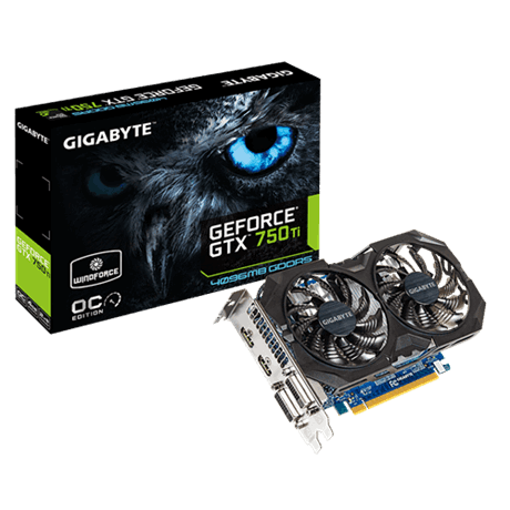 VGA Gigabyte GeForce GTX 750 Ti 4GB GDDR5 128Bit _GV-N75TWF2OC-4GI_ 817S