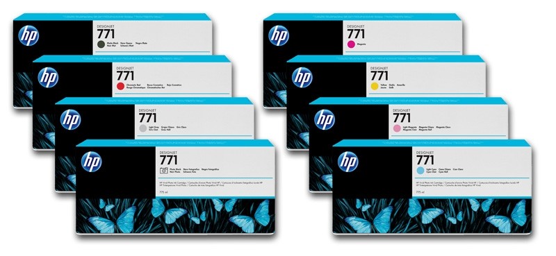 Mực In Phun HP 771B 775ml Ink Cartridge 8 Color B6X99A | B6Y00A | B6Y01A | B6Y02A | B6Y03A | B6Y04A | B6Y05A | B6Y06A | 618EL