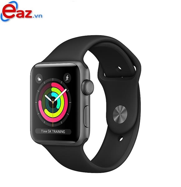 Apple Watch Series 3 42mm Space Gray Aluminium Black Sport GPS - Grey - Black (MTF32VN/A) | 0820D