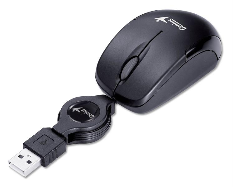 Chuột Quang D&#226;y R&#250;t Genius Micro Traveler  USB (Đen)  