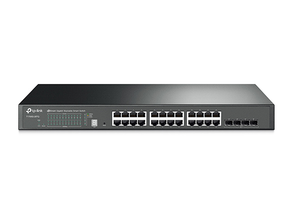 TP-Link T1700G-28TQ | JetStream 24-Port Gigabit Stackable Smart Switch with 4 10GE SFP+ Slots 718F