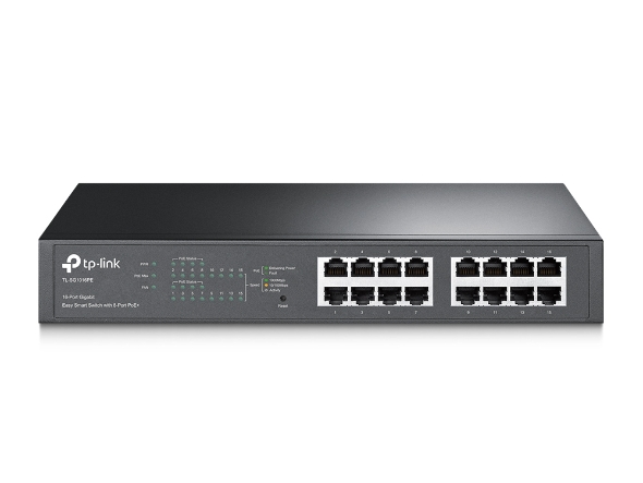 TP-Link TL-SG1016PE | 16-Port Gigabit Easy Smart PoE Switch with 8-Port PoE+ 718F