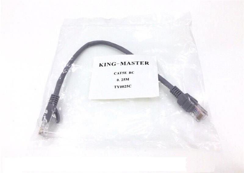 C&#193;P UTP CAT 5E BC - 0.25M KINGMASTER (TY-0025C) 318HP