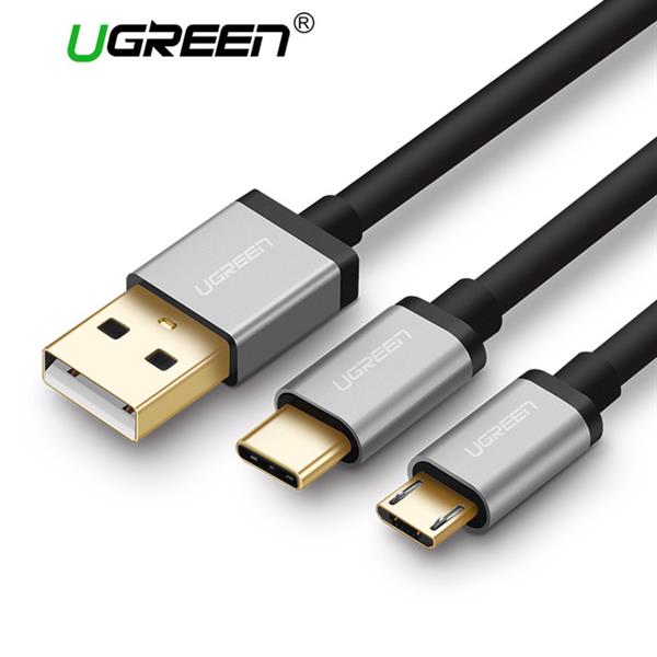Ugreen USB 2.0 to Dual Type C data cable 1.5M 40352 GK