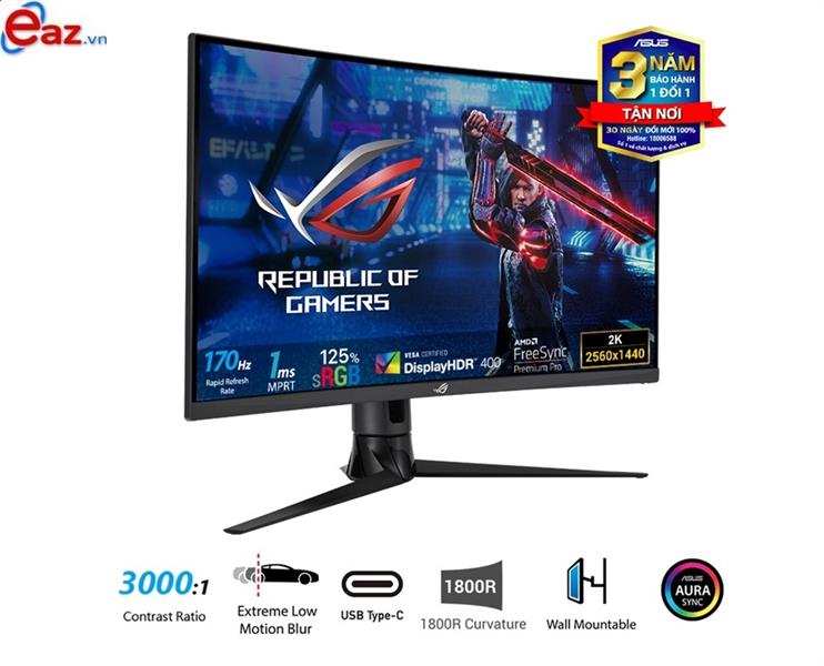 LCD Asus XG32VC | 31.5inch WQHD 170Hz 1ms | HDMI | DP | USB-C | Audio | Freesync | Cong | 1123S