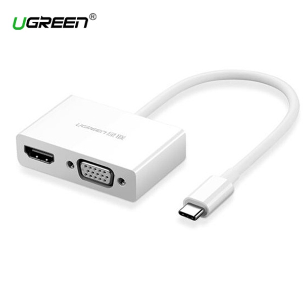 C&#225;p chuyển USB Type C To HDMI/VGA Ugreen 30843 HK