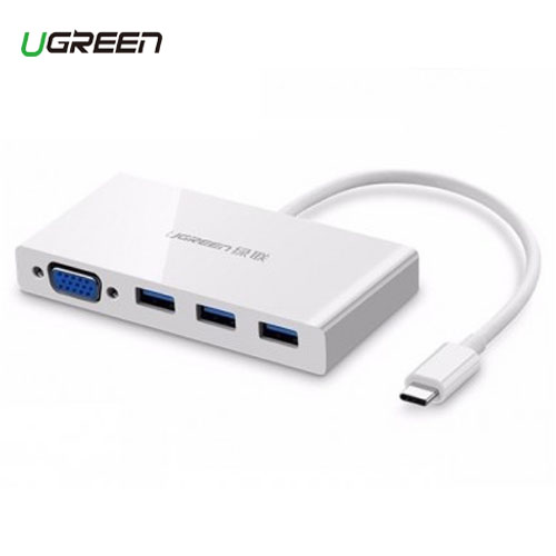 C&#225;p chuyển Type C to VGA, Hub USB 3.0 Ugreen 40375 HK