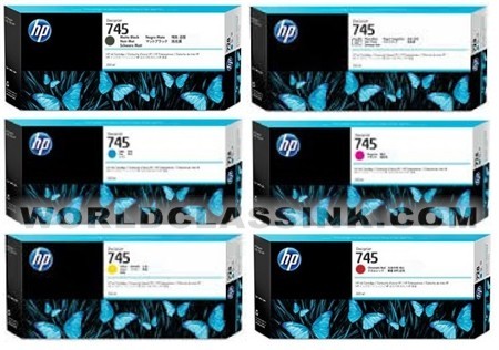 Mực In Phun  HP 745 300-ml Magenta/Yellow/Cyan/Photo Black/Matte Black/Red F9K01A-&gt; F9K06A Ink Cartridge 618El