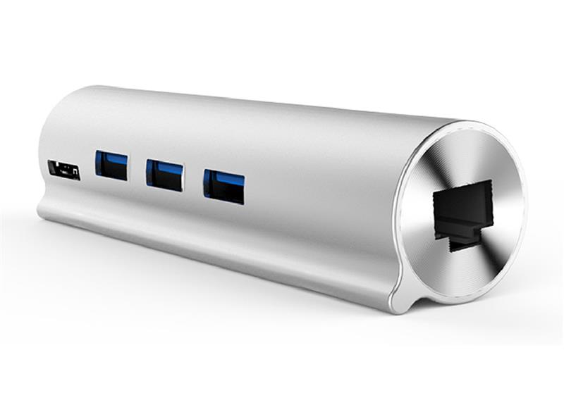 Bộ chia USB Type-C 3 cổng USB 3.0 với Lan Unitek Y-3095 HK